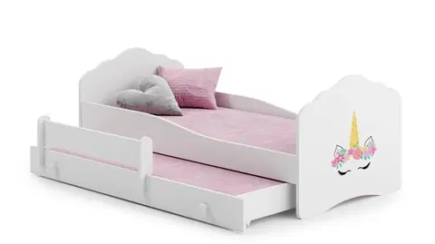 Postele ArtAdrk Dětská postel CASIMO II | s přistýlkou Provedení: Jednorožec