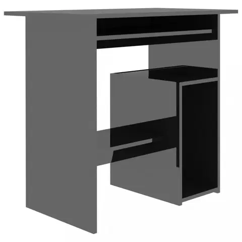 Pracovní stoly Počítačový stůl 80x45 cm Dekorhome Černá lesk