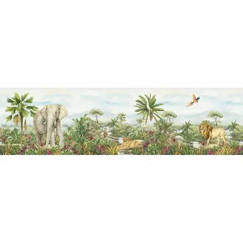 Tapety Samolepicí bordura Jungle, 500 x 13,8 cm