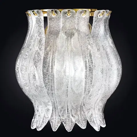 Nástěnná svítidla Patrizia Volpato Nástěnné světlo Petali se sklem Murano 19 cm