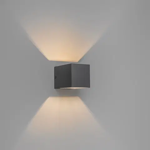 Nastenna svitidla Moderní nástěnná lampa tmavě šedá - Transfer