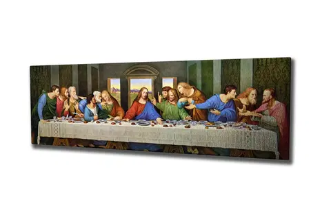 Obrazy Wallity Reprodukce obrazu Poslední večeře Leonardo da Vinci PC140 30x80 cm