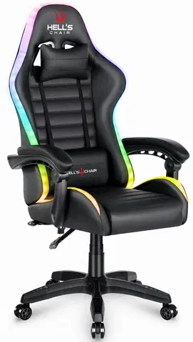 Herní křesla Herní židle HC-1003 LED RGB černá