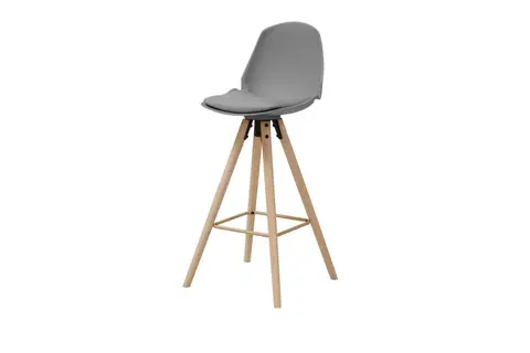 Barové židle Dkton Designová barová židle Nerea šedá