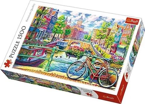 Hračky puzzle TREFL - puzzle Kanál v Amsterdamu 1500