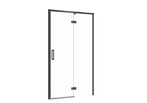 Sprchové kouty CERSANIT Sprchové dveře LARGA ČERNÉ 120X195, pravé, čiré sklo S932-126