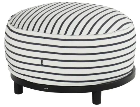 Zahradní židle a křesla Luxusní zahradní podnožka Emma Round - Stripes