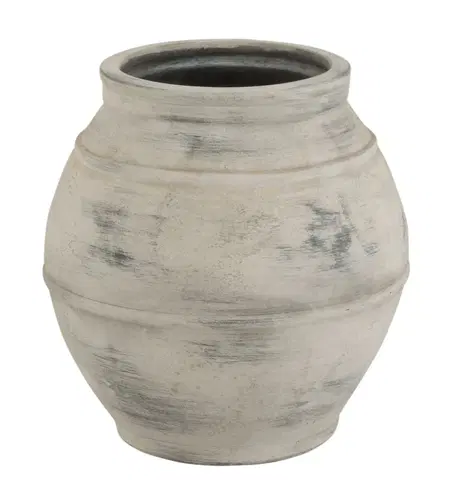 Dekorativní vázy Šedá antik keramická dekorační váza Vintage - Ø 38*38cm J-Line by Jolipa 17882