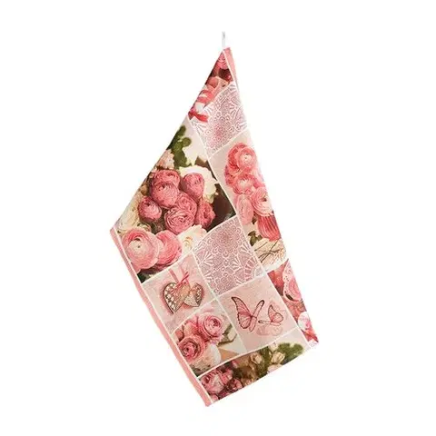 Utěrky Bellatex Kuchyňská utěrka Patchwork růžová, 50 x 70 cm