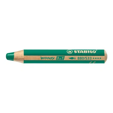 Hračky STABILO - Pastelka woody 3 in 1 zelená