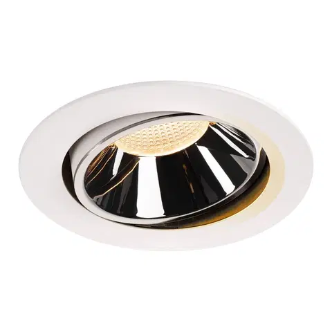 LED podhledová svítidla SLV BIG WHITE NUMINOS MOVE DL XL vnitřní LED zápustné stropní svítidlo bílá/chrom 2700 K 55° otočné a výkyvné 1003717