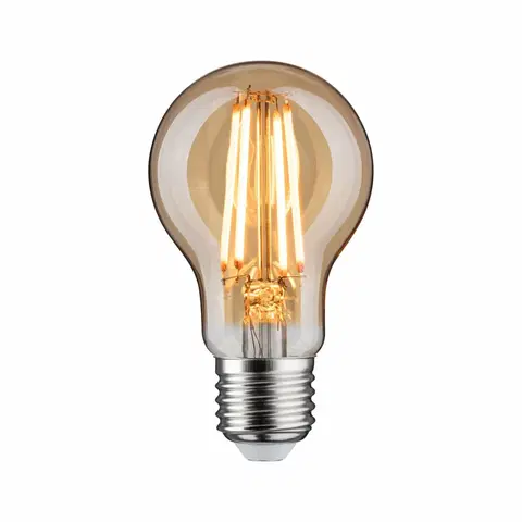 LED žárovky PAULMANN 1879 Filament 230V 3-krokové-stmívatelné LED žárovka E27 6W 1800K stmívatelné zlatá