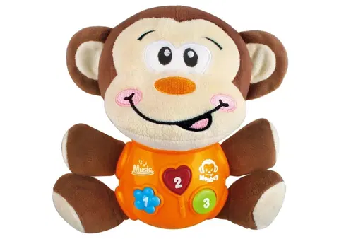 Hračky WIKY - Plyš opice s efekty 16 cm