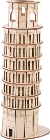 3D puzzle Woodcraft construction kit Dřevěné 3D puzzle Šikmá věž v Pise