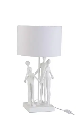 Lampy Stolní lampa s textilním stínidlem Figurines - Ø 30,5*57,5 cm J-Line by Jolipa 2108