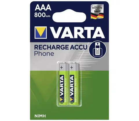 Baterie primární VARTA Varta 58398 - 2 ks Nabíjecí baterie PHONE ACCU AAA NiMH/800mAh/1,2V 