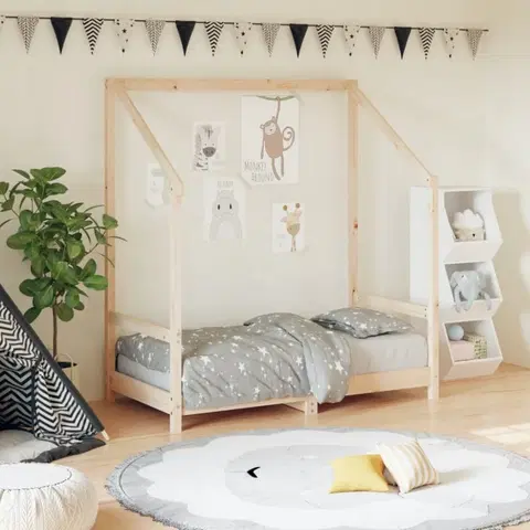 Dětské pokoje Dětská postel 70 x 140 cm masivní borové dřevo