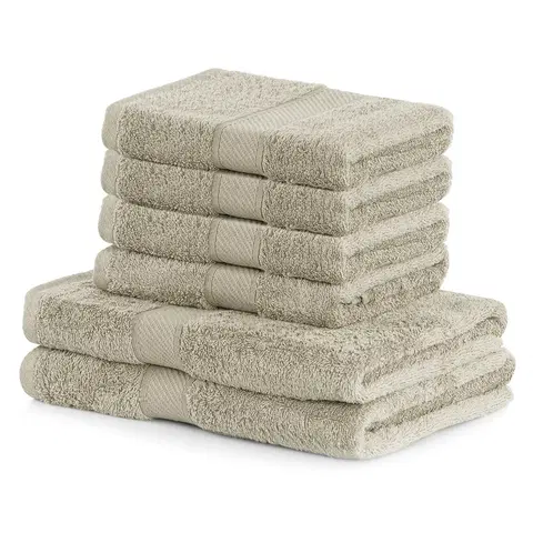Ručníky DecoKing Sada ručníků a osušek Bamby béžová, 4 ks 50 x 100 cm, 2 ks 70 x 140 cm