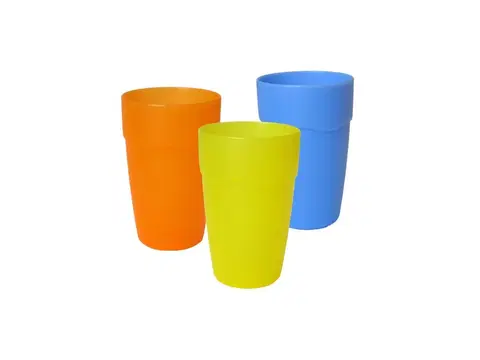 Sklenice TVAR - Pohárek plast 0,3 l různé barvy