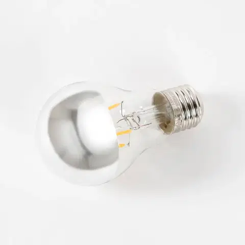 Stmívatelné LED žárovky Lucande E27 3,5W LED zrcadlená žárovka A60 2700K stříbro 2