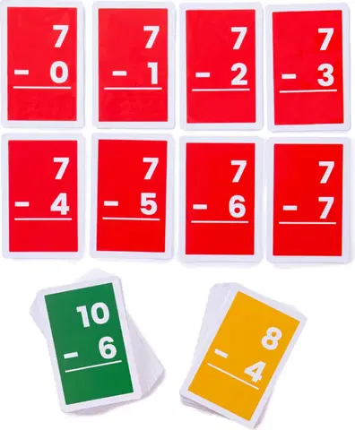 Živé a vzdělávací sady Bigjigs Toys Kartičky odčítání CARD 1 - 10 vícebarevné