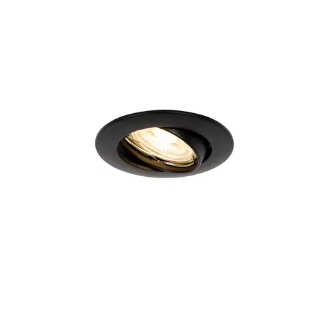 Podhledove svetlo Moderní vestavné bodové svítidlo černé 35 mm sklopné - Edu