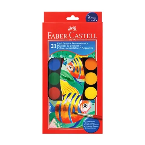 Hračky FABER CASTELL - Vodové farby Faber-Castell 21 farebné