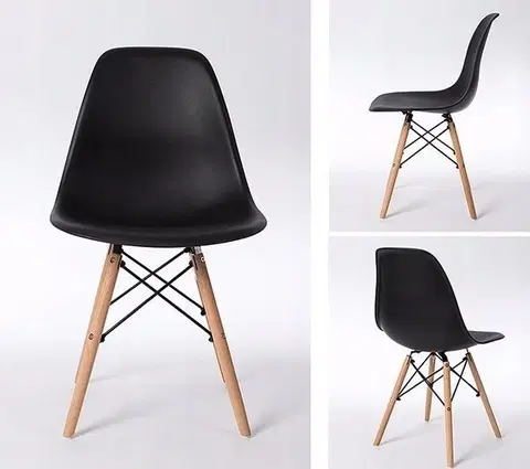 Židle Elegantní černá židle do interiéru