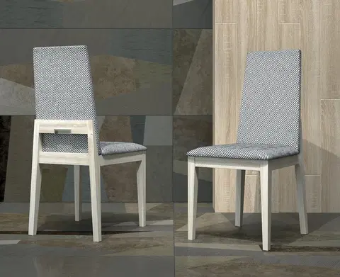 Luxusní jídelní židle Estila Designová jídelní židle Rodas s nízkým rámem na zádové opěrce s volitelným čalouněním 93cm