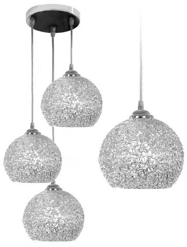 Svítidla TooLight Stropní svítidlo Crystalball Triple stříbrné