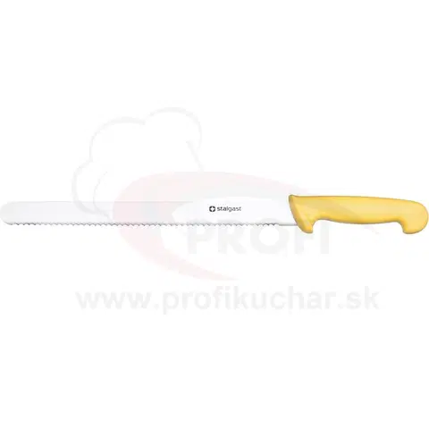 Kuchyňské nože STALGAST Nůž HACCP STALGAST žlutý, zoubkovaný - 30cm