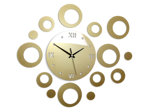 Nalepovací hodiny ModernClock 3D nalepovací hodiny Ring zlaté