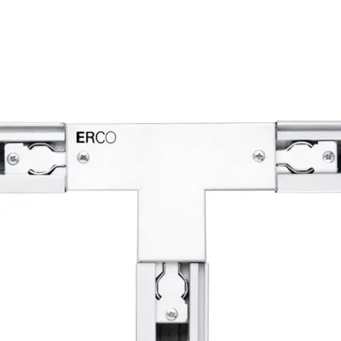 Svítidla pro 3fázový kolejnicový systém ERCO ERCO 3fázová T spojka ochranný vodič pravý, bílá