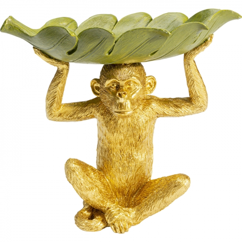 Dekorativní mísy KARE Design Dekorativní mísa Opice s banánovým listem