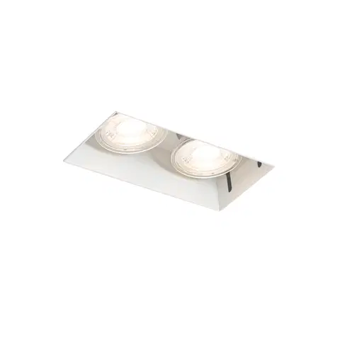Podhledove svetlo Moderní vestavné bodové svítidlo bílé GU10 bez omítky 2-světlo - Oneon