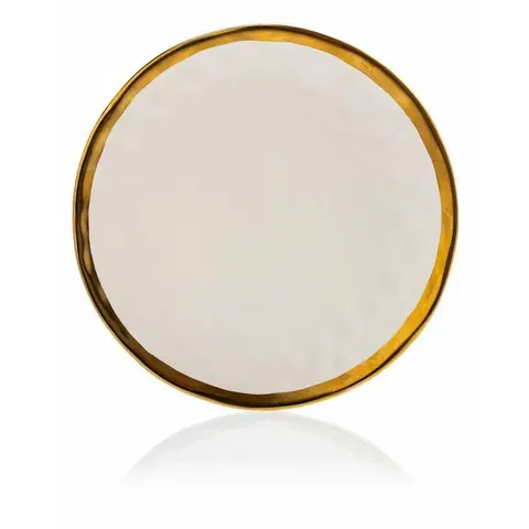 Talíře DekorStyle Keramický talíř Lissa 27 cm bílý