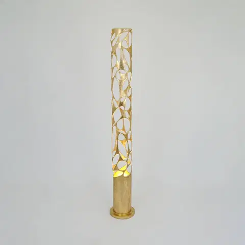 Stojací lampy Holländer Stojací lampa Talismano, zlatá barva, výška 176 cm, železo