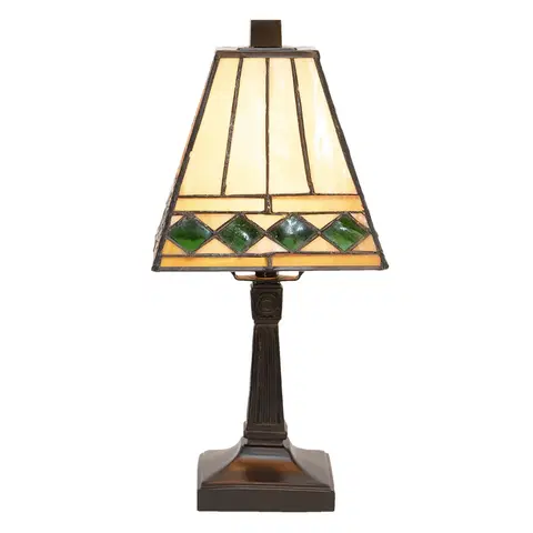 Svítidla Stolní lampa Tiffany Pyramid - Ø 20*30 cm Clayre & Eef 5LL-5994