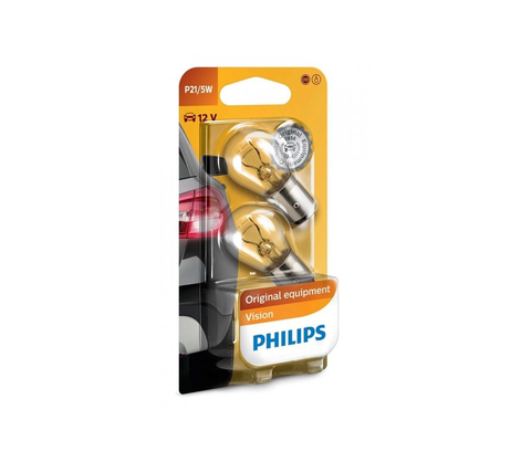 Žárovky Philips SADA 2x Autožárovka Philips VISION 12499CP BAY15d/5W/12V 