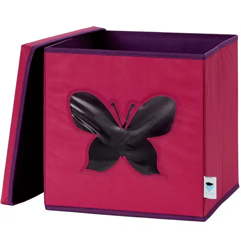 Boxy na hračky LOVE IT STORE IT - Úložný box na hračky s krytem a okénkem - motýl