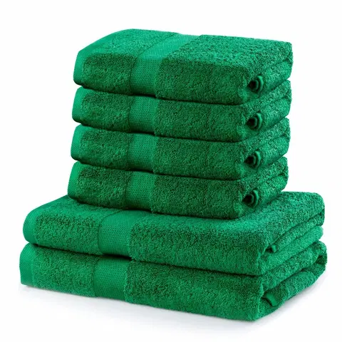 Ručníky DecoKing Sada ručníků a osušek Marina zelená, 4 ks 50 x 100 cm, 2 ks 70 x 140 cm