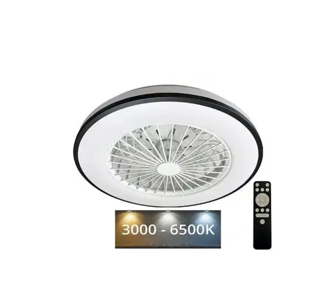 Domácí ventilátory  LED Stropní svítidlo s látorem OPAL LED/48W/230V + dálkové ovládání 
