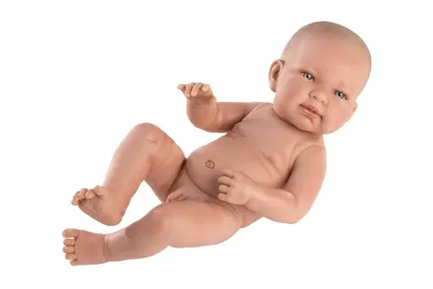 Hračky panenky LLORENS - 73801 NEW BORN CHLAPEK - realistické miminko s celovinylovým tělem - 40 cm