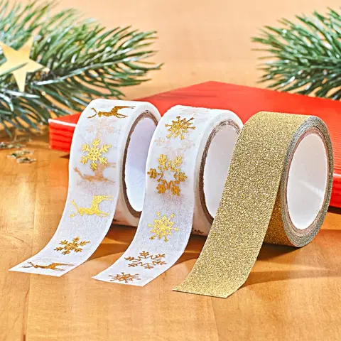 Dekorace 3 lepící pásky Vánoce