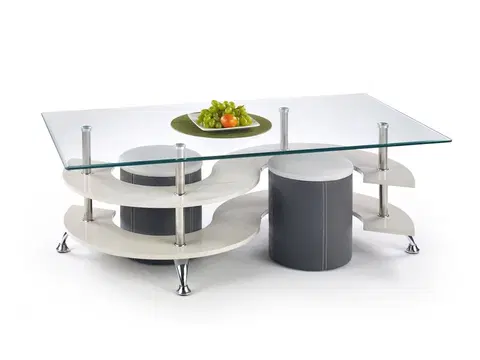 Konferenční stolky Konferenční stolek s taburety NINA 5 Halmar