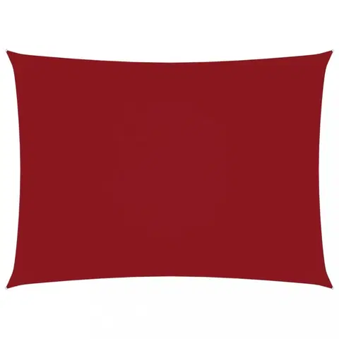 Stínící textilie Stínící plachta obdélníková oxfordská látka 4 x 6 m Dekorhome Červená