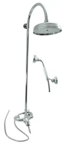 Koupelnové baterie SLEZAK-RAV Vodovodní baterie sprchová LABE s hlavovou a ruční sprchou, Barva: chrom, Rozměr: 150 mm L581.5/3