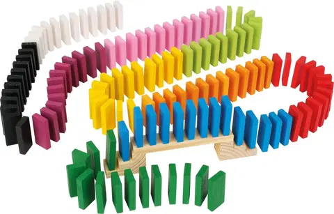 Dřevěné hračky Small foot Domino PATH maxi vícebarevné