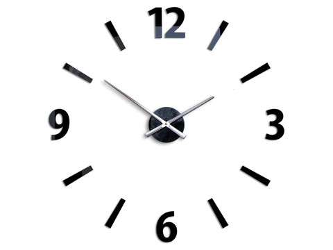 Nalepovací hodiny ModernClock 3D nalepovací hodiny Klaus černé
