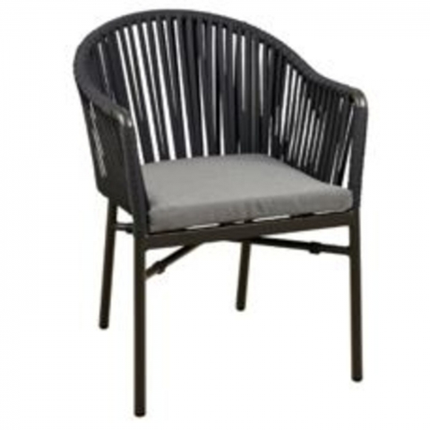 Křesla s područkami KARE Design Jídelní židle s područkami Santanyi Dark Grey